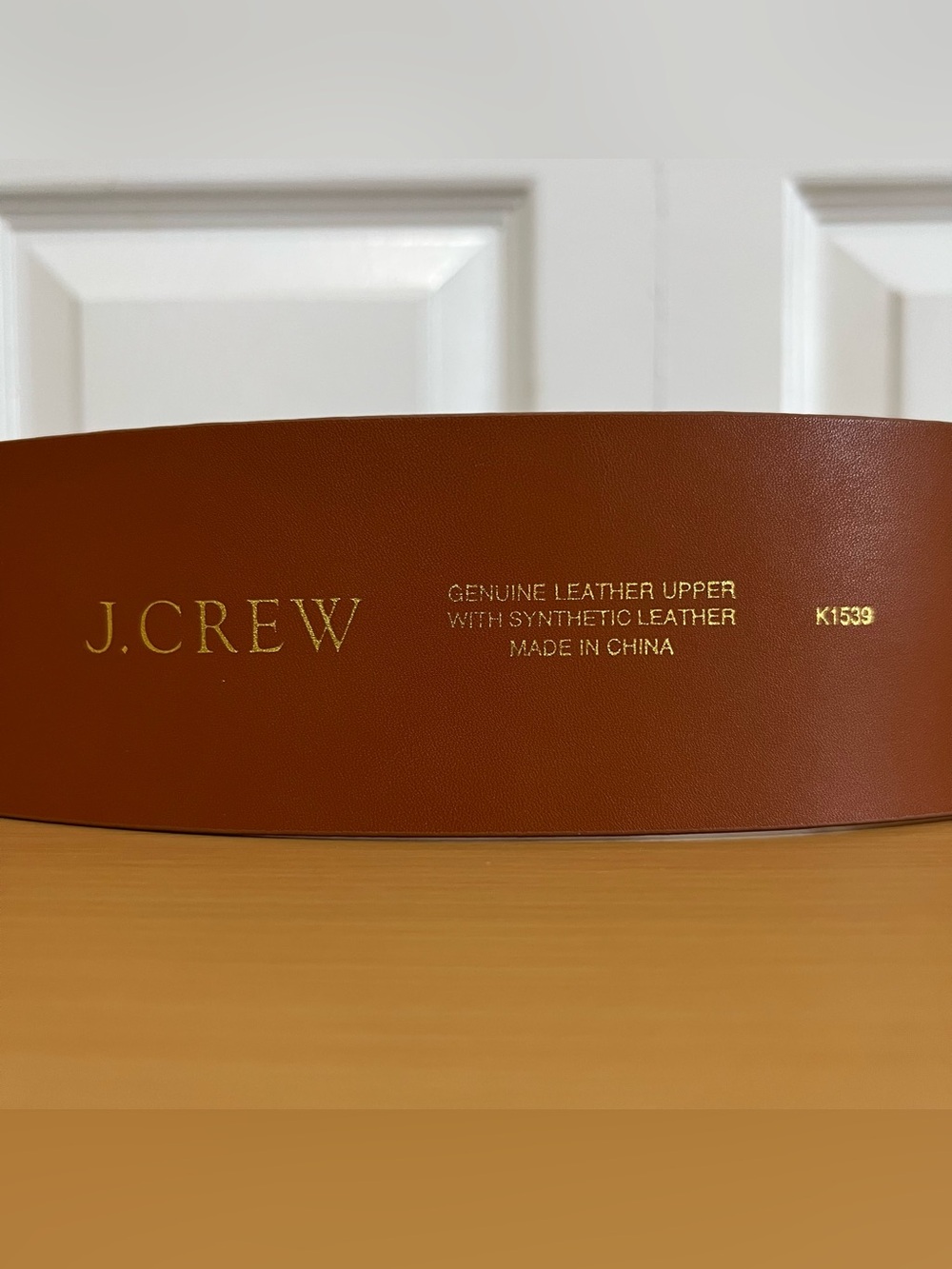 J. Crew Women’s Wide Brown Leather Belt with Gold-Tone Buckle Size Small - Picture 10 of 12